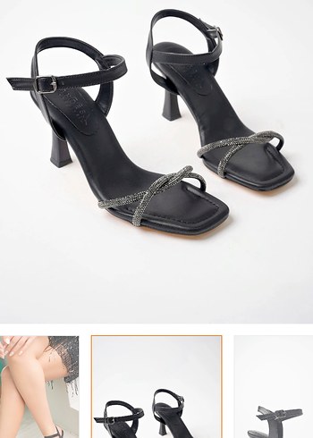 Siyah Tokalı Stiletto - Görsel 3