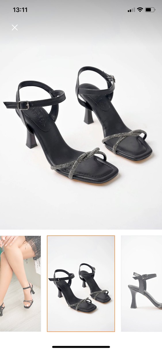 Siyah Tokalı Stiletto - Görsel 3