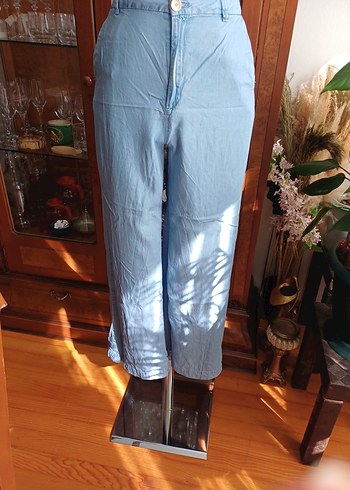 Mango Mavi Pastel Kadın Denim Pantolon