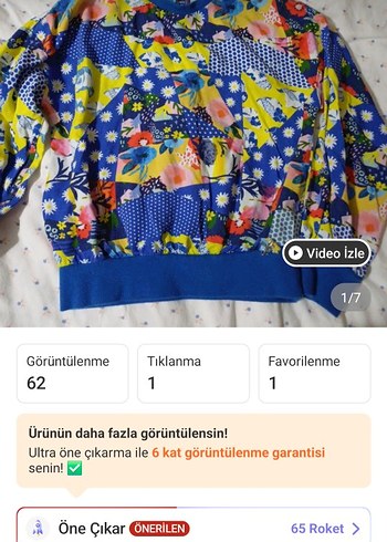 Çiçekli Renkli Kız Bluzu, Uzun Kollu - Görsel 3