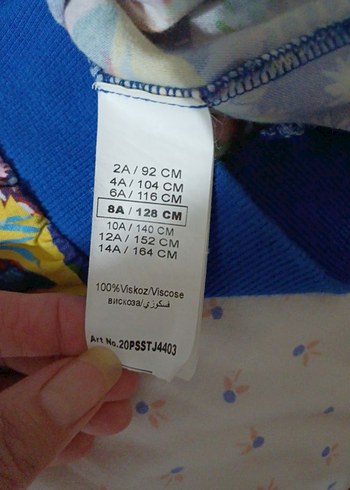 Çiçekli Renkli Kız Bluzu, Uzun Kollu - Görsel 6