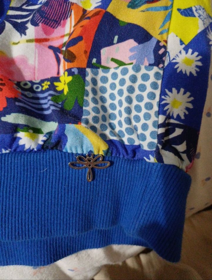 Çiçekli Renkli Kız Bluzu, Uzun Kollu - Görsel 5