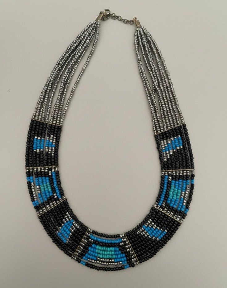 Bohem Tarz Uzun Boncuklu Turkuaz Kolye - Görsel 3