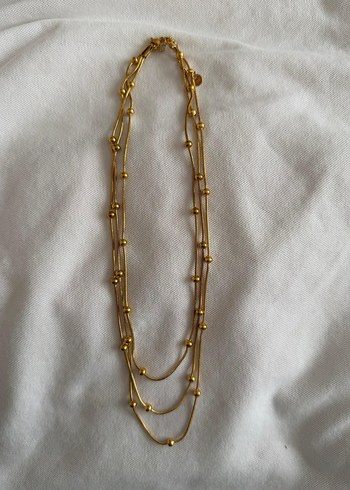 Altın Renkli Bohem Zincir Detaylı Kadın Kolye - Görsel 3