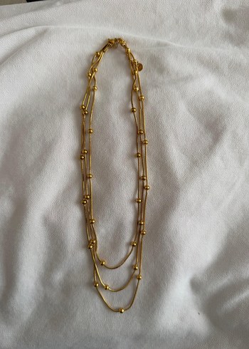 Altın Renkli Bohem Zincir Detaylı Kadın Kolye - Görsel 2