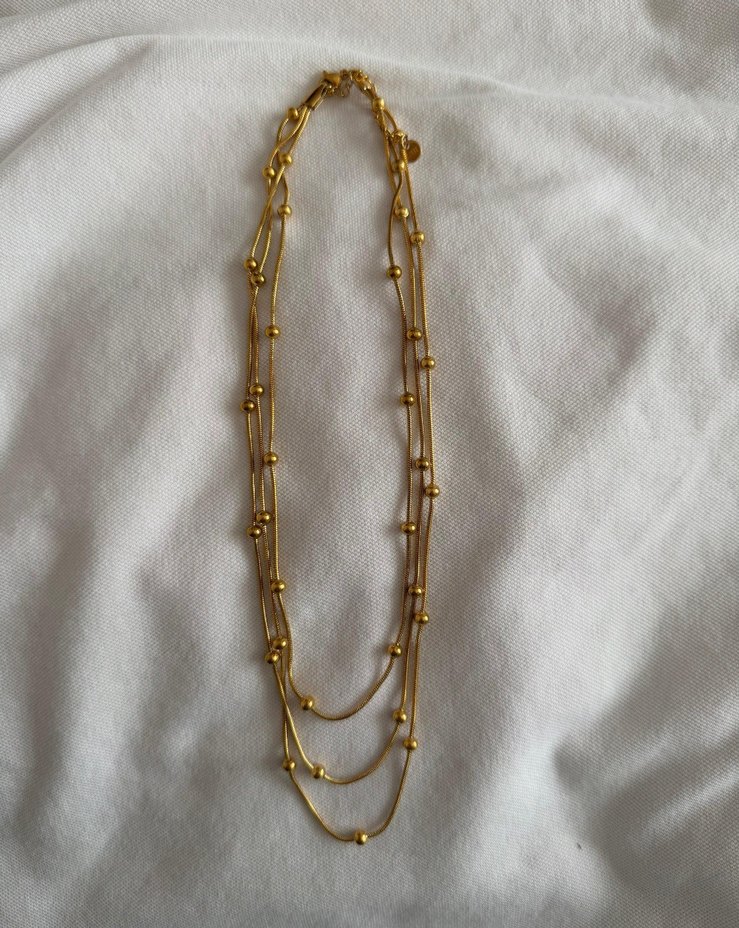 Altın Renkli Bohem Zincir Detaylı Kadın Kolye - Görsel 3