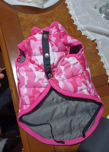 Pembe Kamuflaj Desenli Köpek Montu - Görsel 3