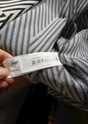 Zebra Desenli Uzun Kadın Ofis Kabanı - Görsel 5