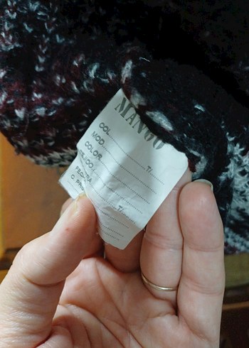 Bohem Bordo Uzun Örgü Hırka - Görsel 5