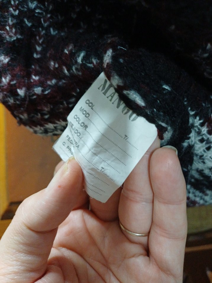 Bohem Bordo Uzun Örgü Hırka - Görsel 5