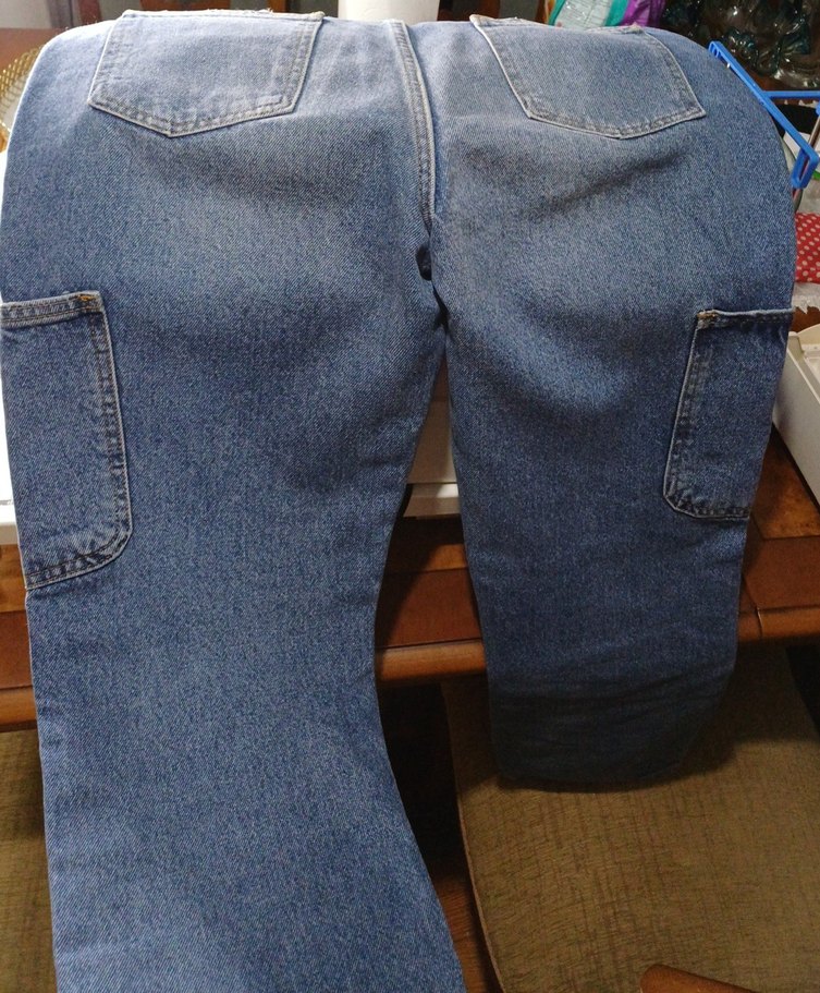 Kadın Mavi Bol Kesim Midi Kot Pantolon - Görsel 3