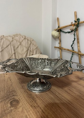 Gri Parlak Dekoratif Şekerlik - Görsel 4