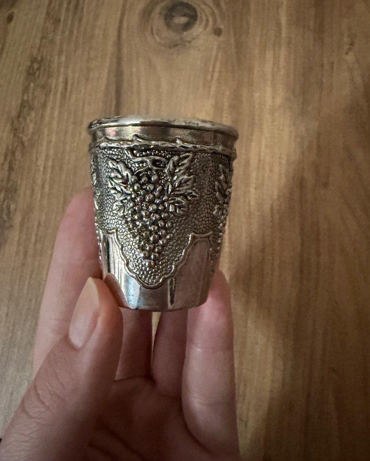 Bohem Gri Nakışlı Servis Seti Gümüş - Görsel 3