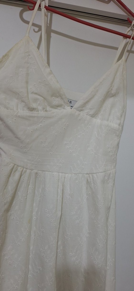 Nakışlı Beyaz elbise - Görsel 2