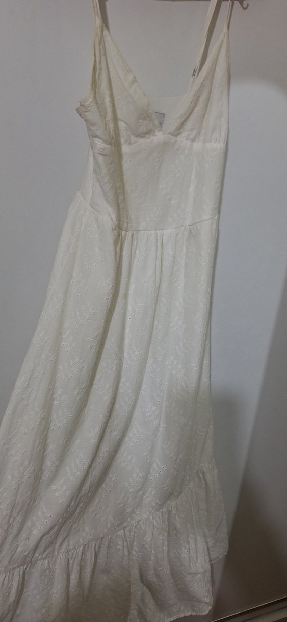 Nakışlı Beyaz elbise - Görsel 4