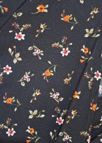 Çiçek Desenli Uzun Kollu Bohem Elbise - Görsel 3