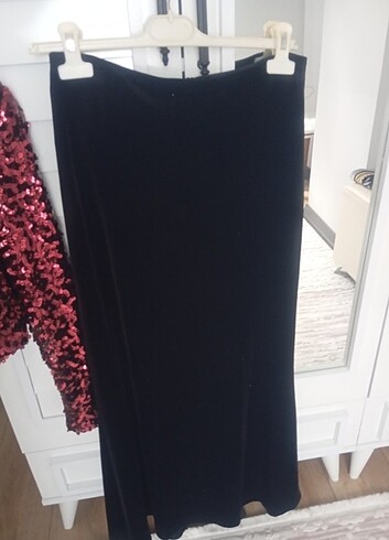 Payetlı kadıfe eteklı abıye - Görsel 7