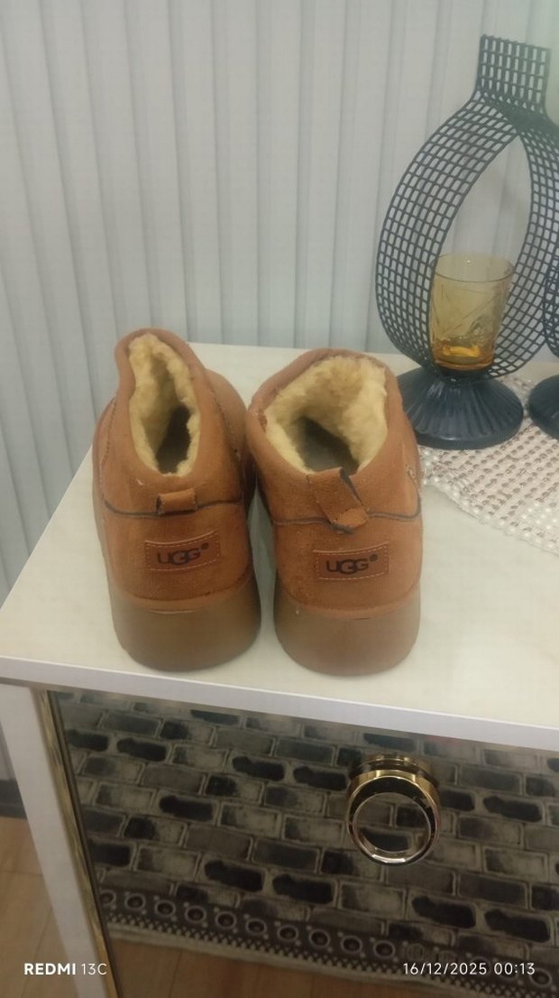 Kürklü Taba Süet Dolgu Topuk Bot - Görsel 3