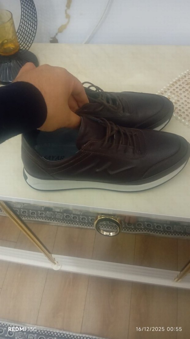 Kahverengi Bağcıklı Erkek Spor Ayakkabı - Görsel 5