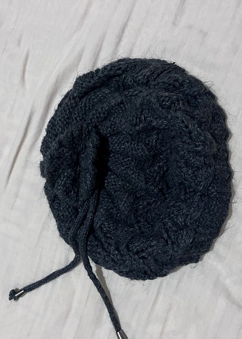 Gri Örgü Kadın Bere - Görsel 3