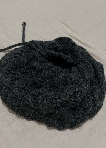 Gri Örgü Kadın Bere - Görsel 2