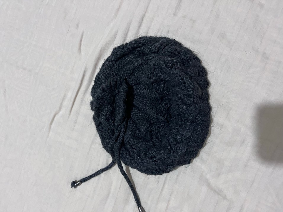 Gri Örgü Kadın Bere - Görsel 3