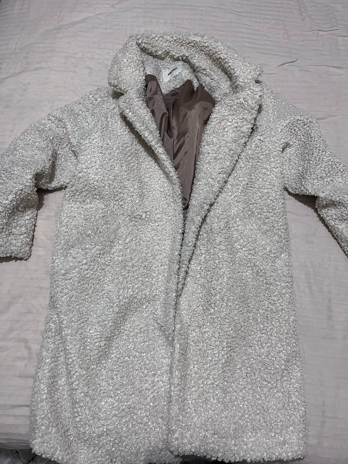 Krem Kahverengi Süet Kadın Kaban - Görsel 2