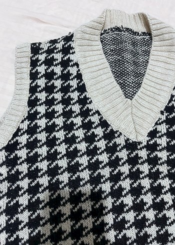 Kadın Gri V Yaka Örgü Süveter - Görsel 3