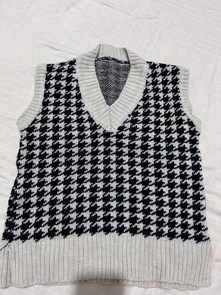 Kadın Gri V Yaka Örgü Süveter - Görsel 4