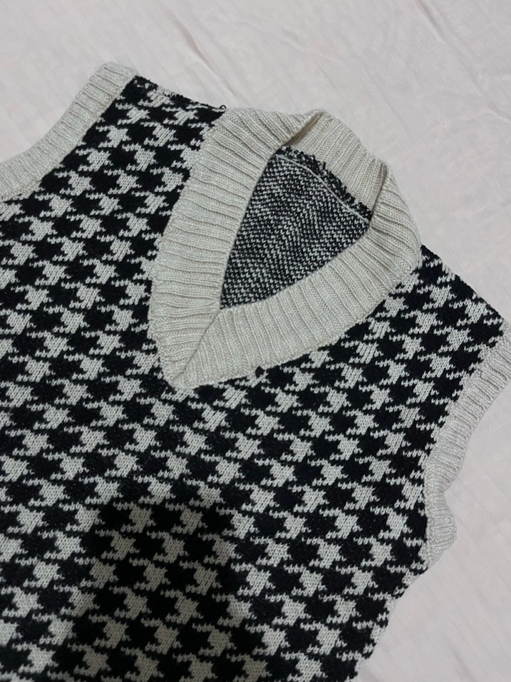 Kadın Gri V Yaka Örgü Süveter - Görsel 2