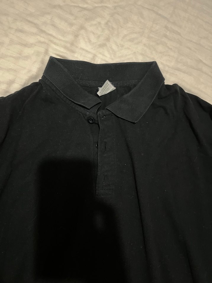 Erkek Siyah Polo Tişört Kısa Kollu - Görsel 2