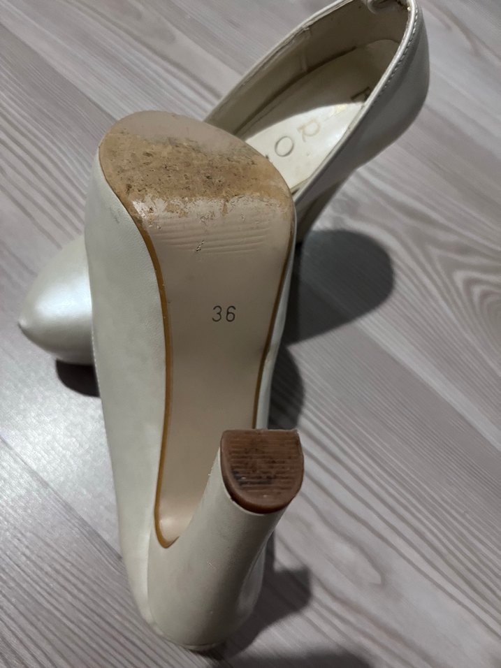 Diger Beyaz Platform Topuklu Kadın Ayakkabı - Görsel 2