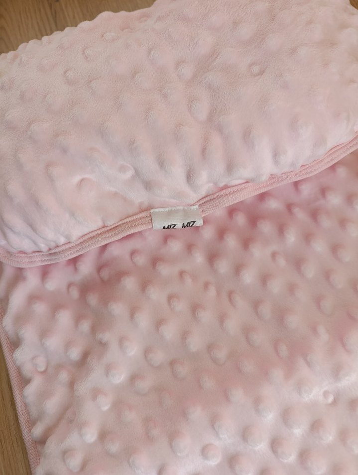 Pembe Çocuk Battaniyesi, Dokulu Yumuşak Kumaş - Görsel 2