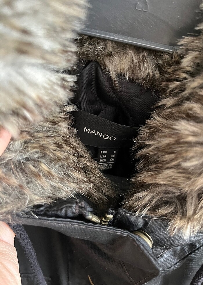 Mango kürklü mont - Görsel 3