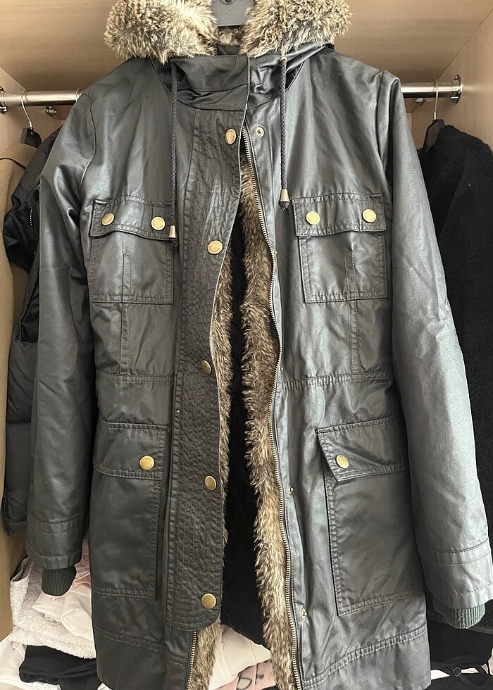 Mango kürklü mont - Görsel 2