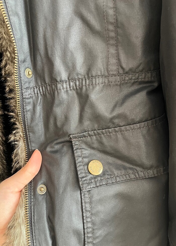 Mango kürklü mont - Görsel 4