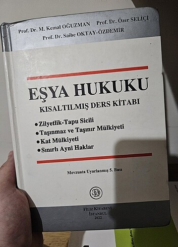 Eşya Hukuku Oğuzman 