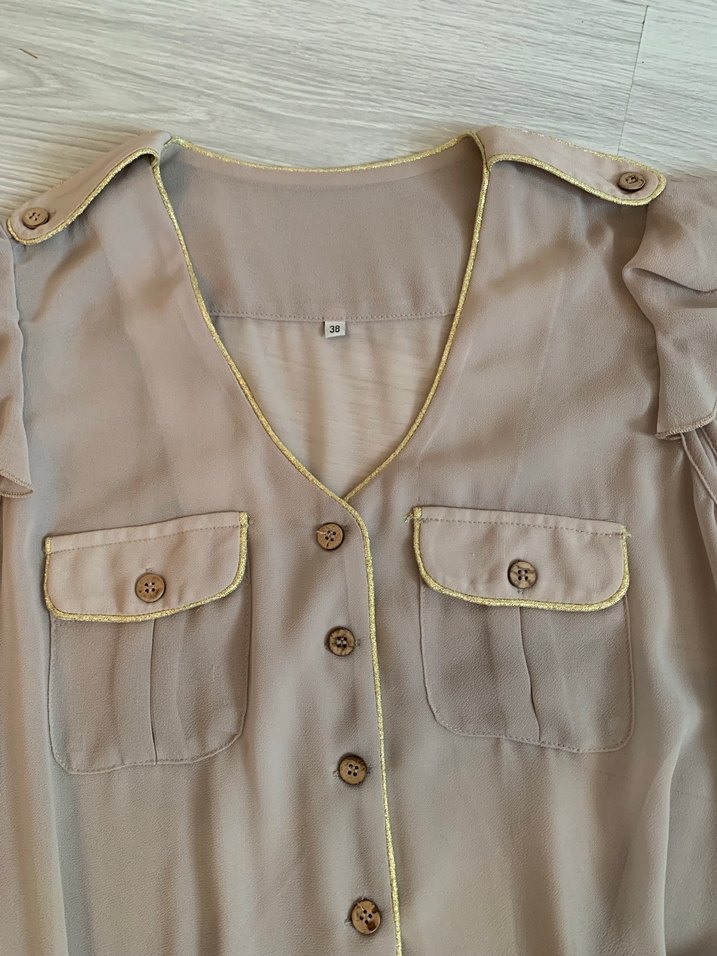 Bej Keten Mini Tulum - Görsel 3