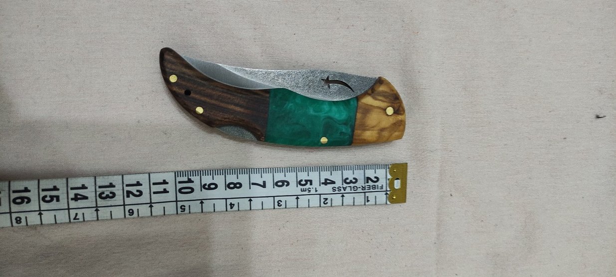 Yeşil Ahşap Saplı Çakı - Görsel 2