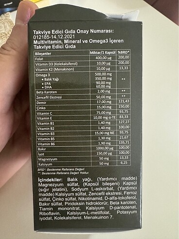 l Beden Takviye vitamin