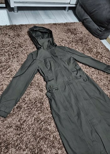 Kapüşonlu Trend Trençkot - Görsel 3