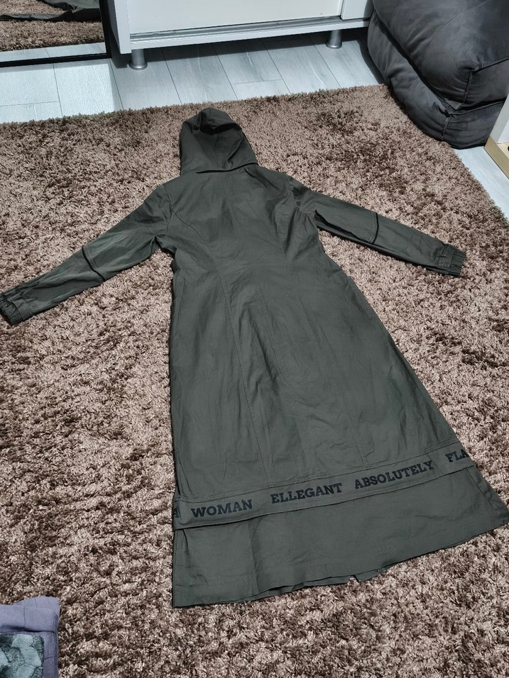 Kapüşonlu Trend Trençkot - Görsel 4