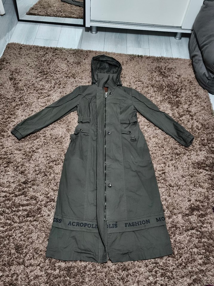 Kapüşonlu Trend Trençkot - Görsel 2