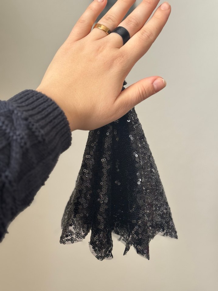 Siyah Pullu Damat Mendili - Görsel 2
