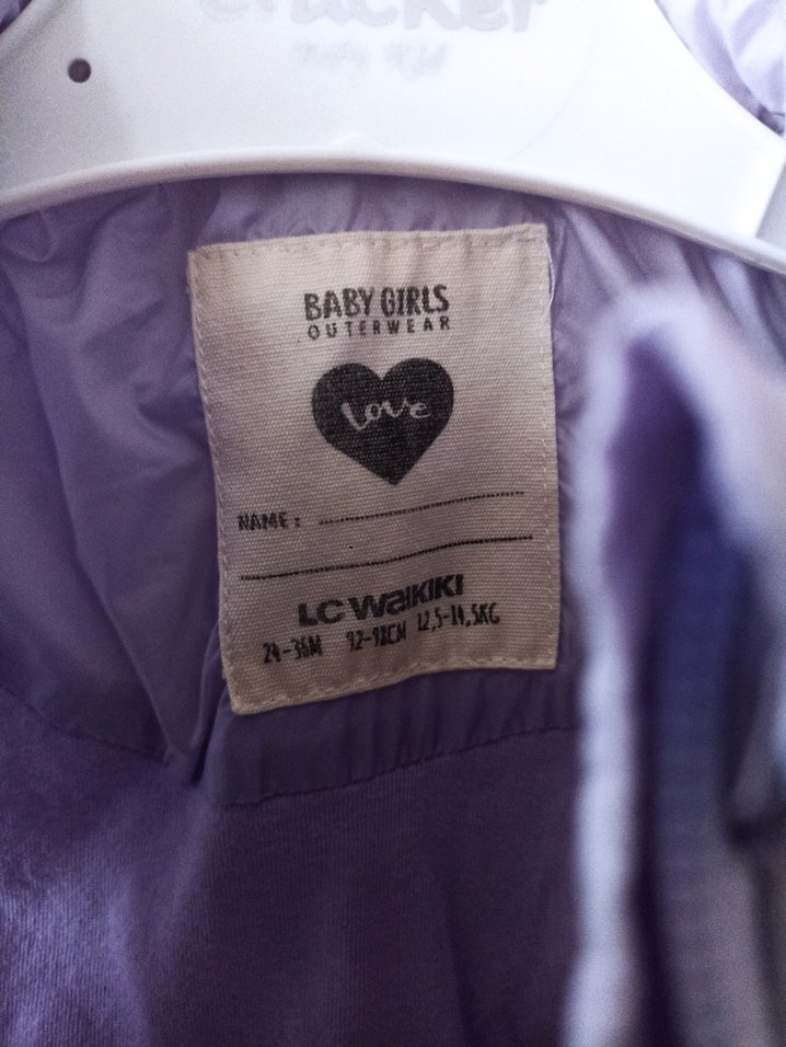 Kız Çocuk Mor Fermuarlı Yelek - Görsel 2