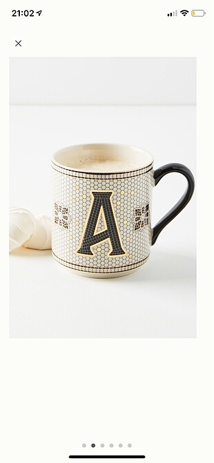 Beden Anthropologie Tiled Margot Monogram Mug