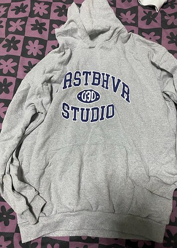 Diğer Gri Baskılı Uzun Kollu Kadın Sweatshirt