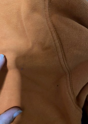 xxl Beden kahverengi Renk Kapüşonlu turuncu Sweatshirt