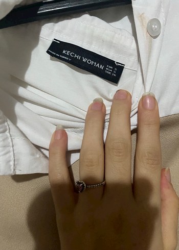 Düğmeli Beyaz elbise - Görsel 3