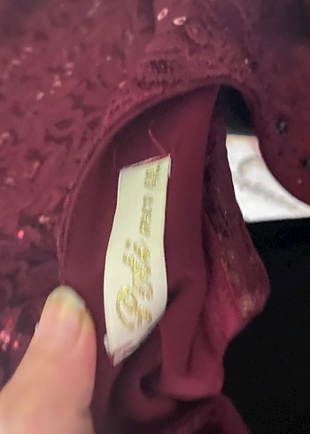 Bordo Uzun Kollu Drapeli Kadın Elbise - Görsel 2